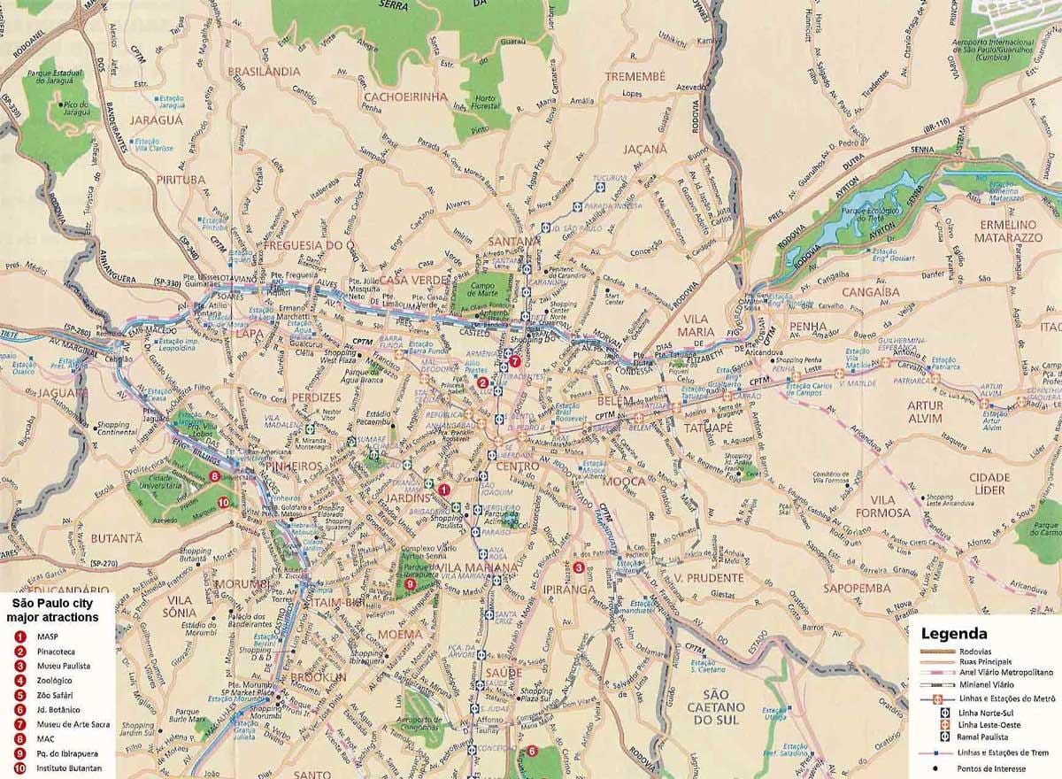 Sao Paulo dvorište na karti