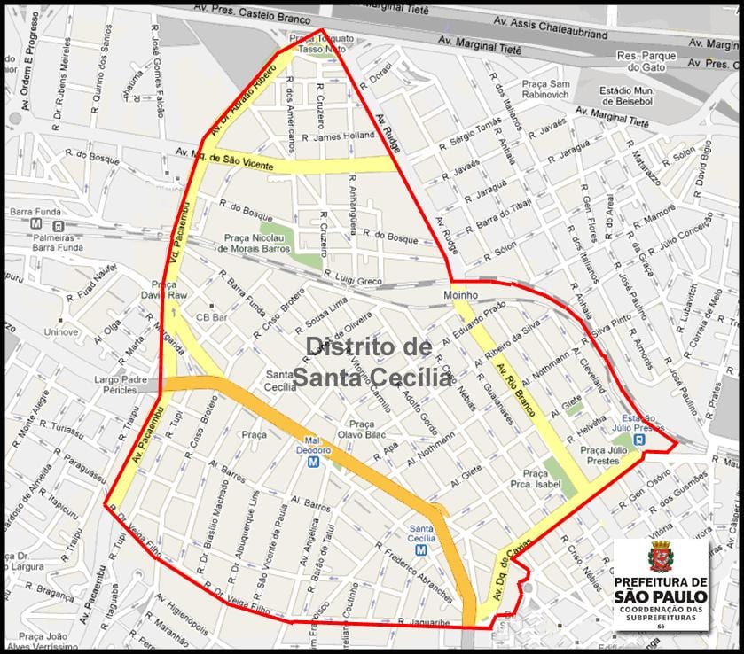 karta Santa Cecilia, Sao Paulo