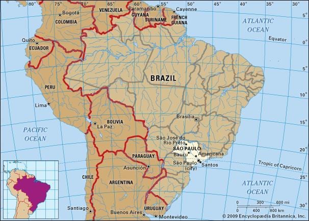 Sao Paulo geografskih karti