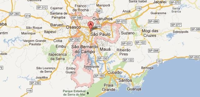 Google Karta Sao Paulo