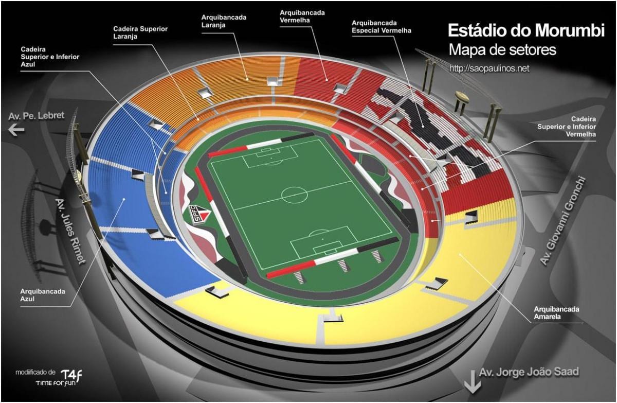 Stadion u Sao Paulu karti