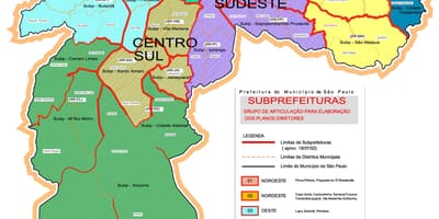 Četvrti Sao Paulo, Brazil kartica