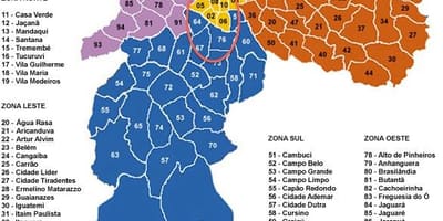 Sao Paulo općina karti