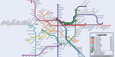 Sao Paulo tramvaj karti